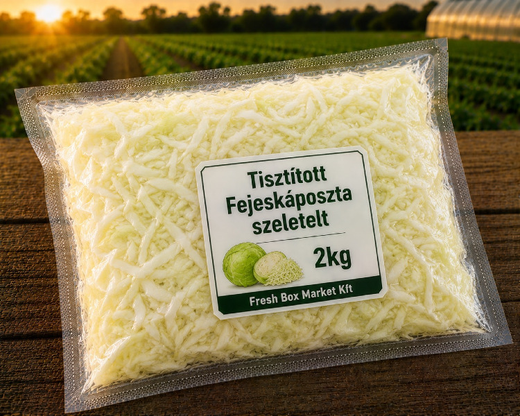 Tisztított Fejeskáposzta szeletelt 2KG