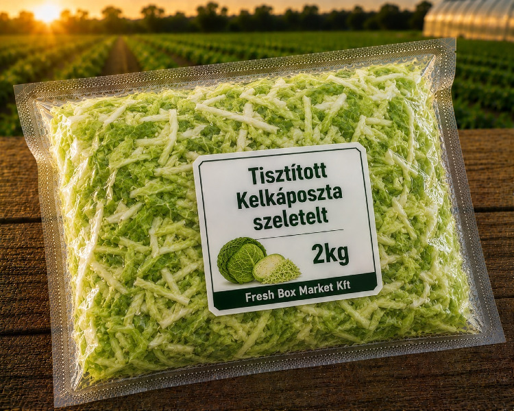 Tisztított Kelkáposzta szeletelt 2KG