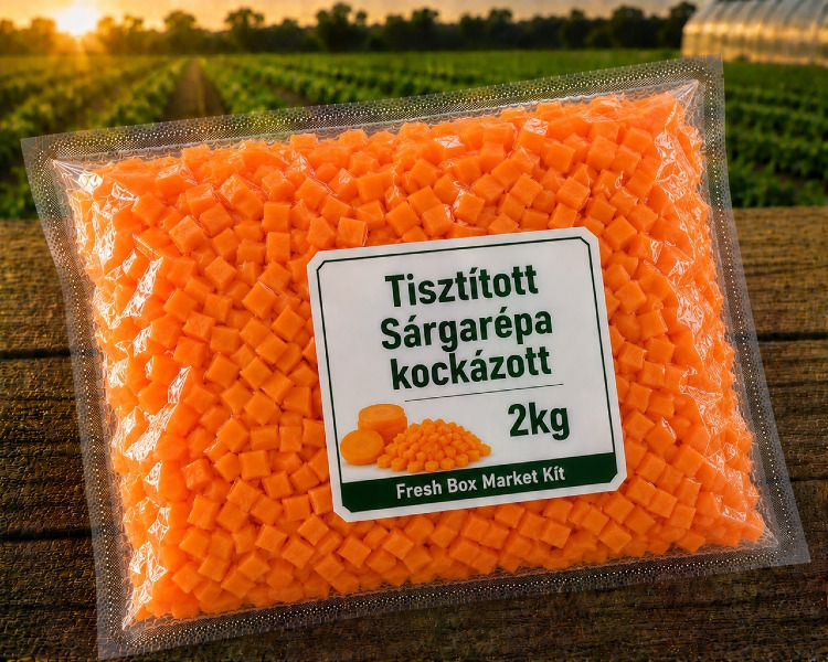 Tisztított Sárgarépa kocka 2KG