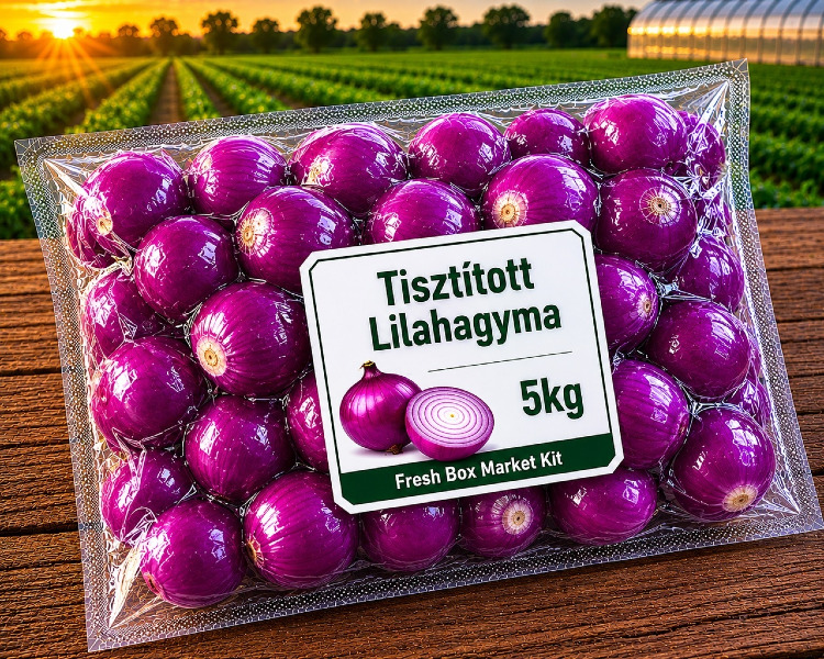 Tisztított Lilahagyma 5KG