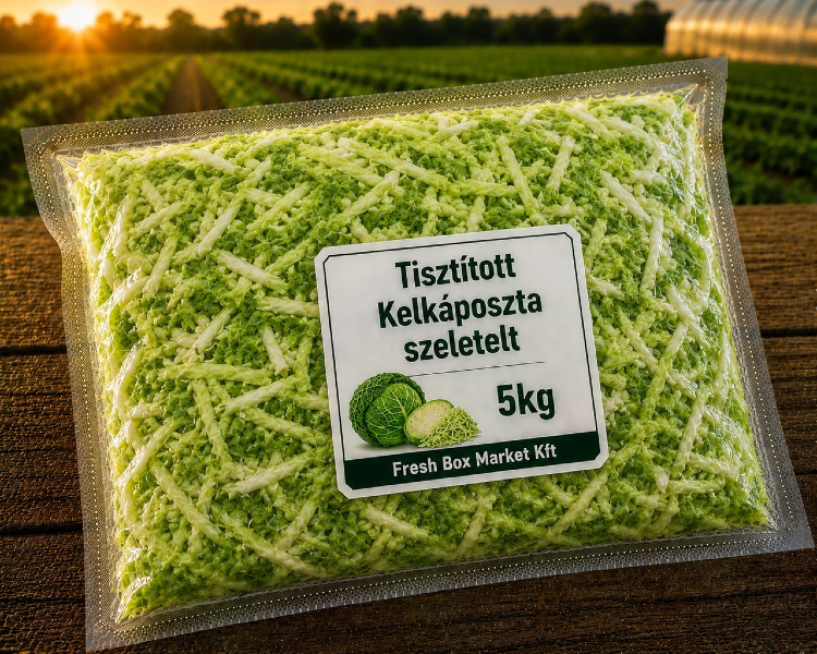 Tisztított Kelkáposzta szeletelt 5KG