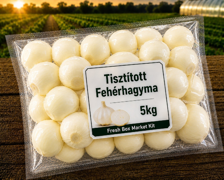 Tisztított Fehérhagyma 5KG
